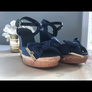 Tory Burch Navy Blue Heels